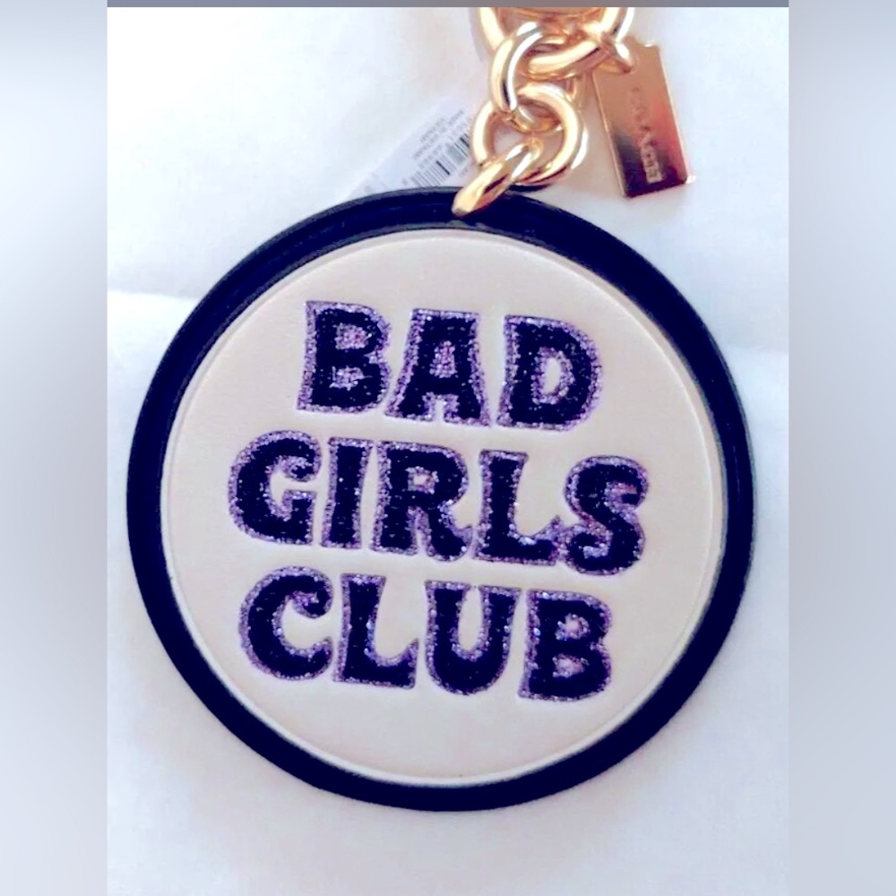 COACH BAD GIRLS CLUB BAG CHARM SIGNATURE CANVAS